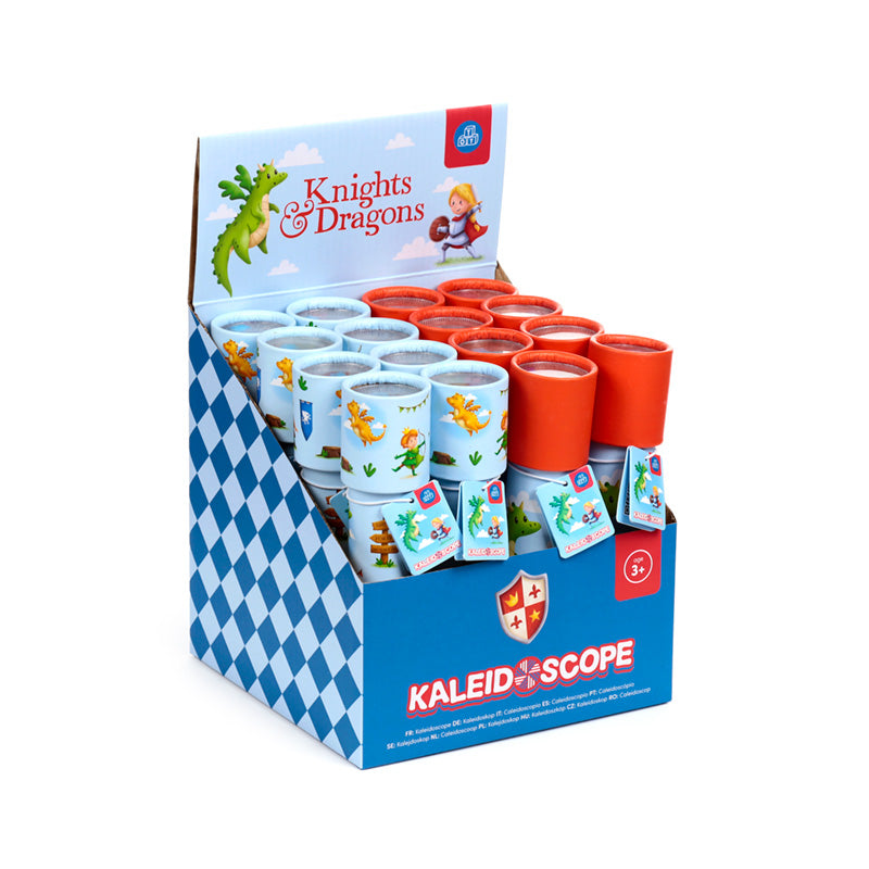 Kaleidoscope featuring knights and dragons design