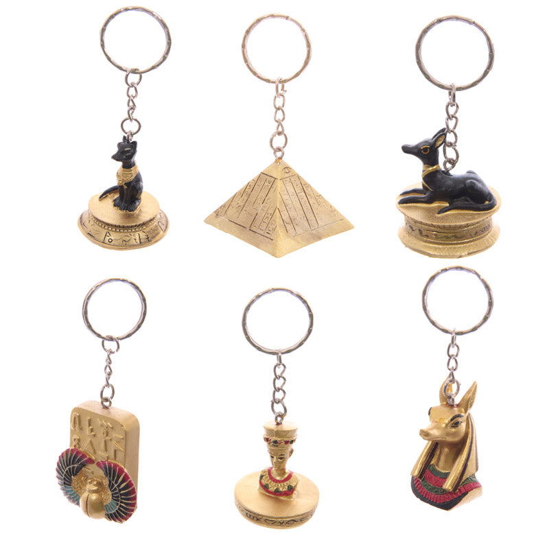 Novelty Egyptian Keyring with intricate designs
