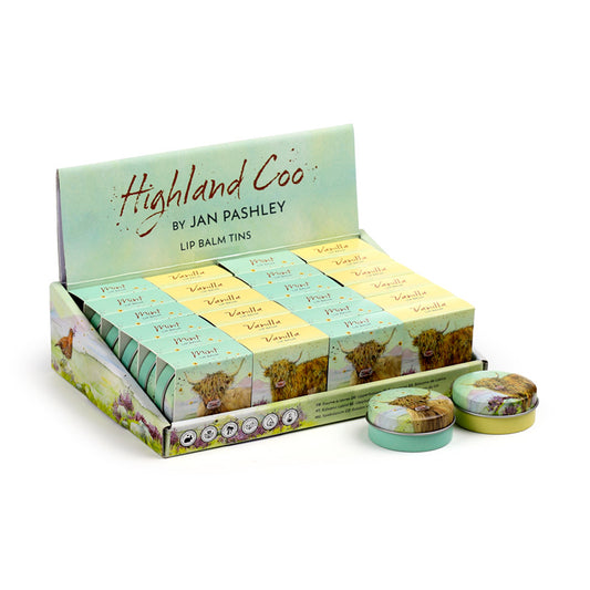 Jan Pashley Highland Coo Cow Lip Balm in a Tin