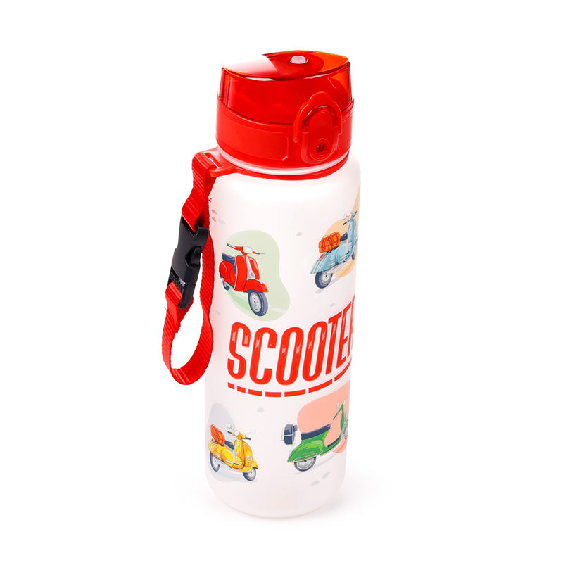 600ml Shatterproof Pop Top Water Bottle with Scooter Design