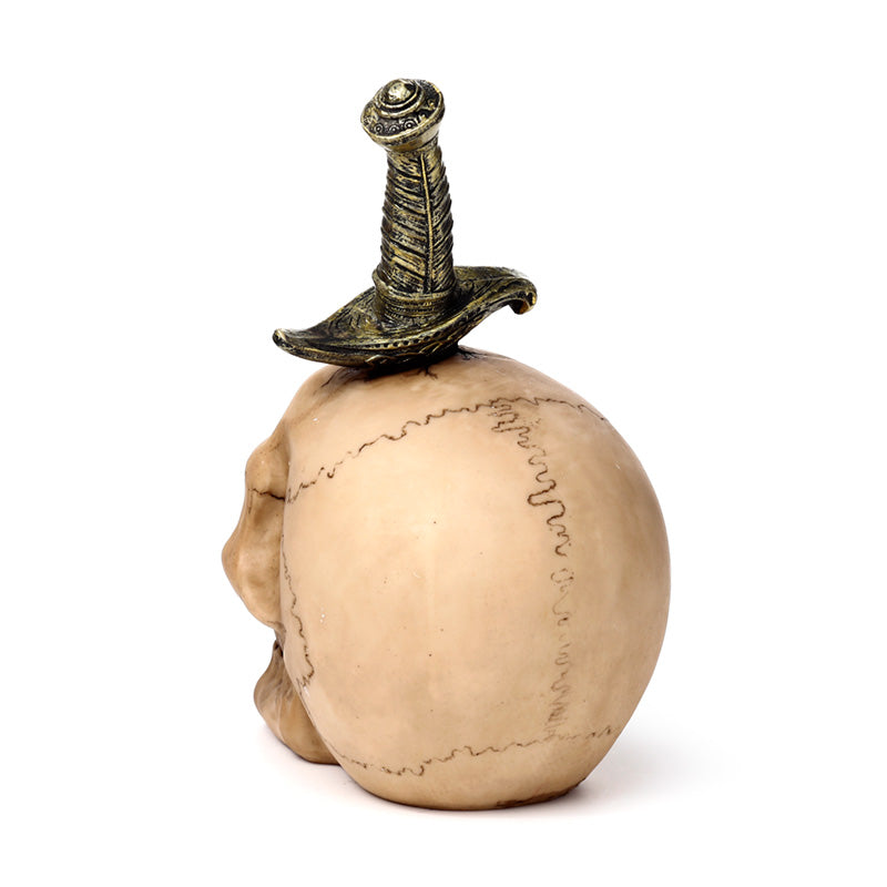 Unique Skull with Sword Decorative Piece
