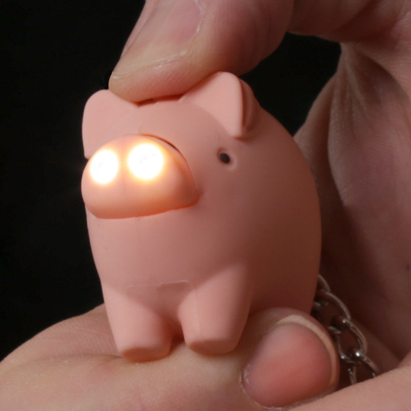 Farmyard LED Light & Sound Keyring on a keychain