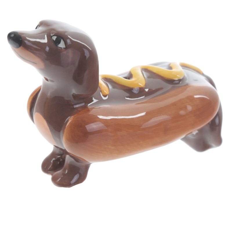 Adorable sausage dog salt shaker