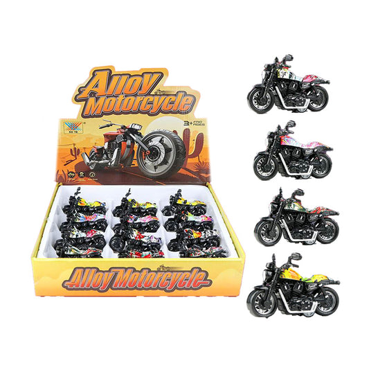 Pull Back Action Motorcycle Toy in vibrant colours