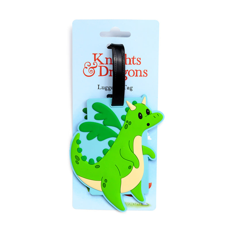 Knights and Dragons PVC Luggage Tag front view