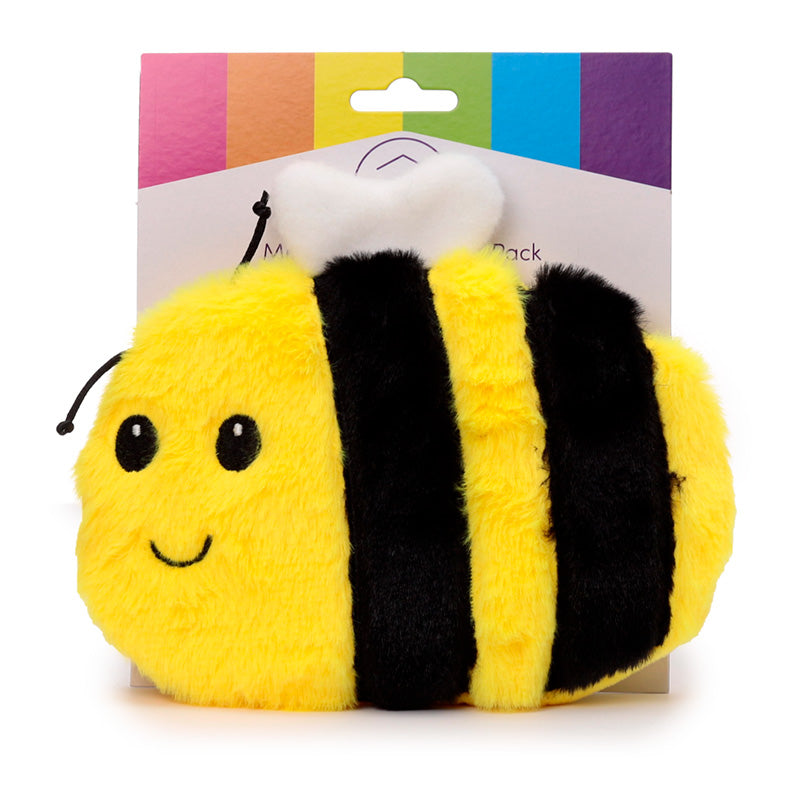 Microwavable Plush Lavender Heat Pack with Bumble Bee Design