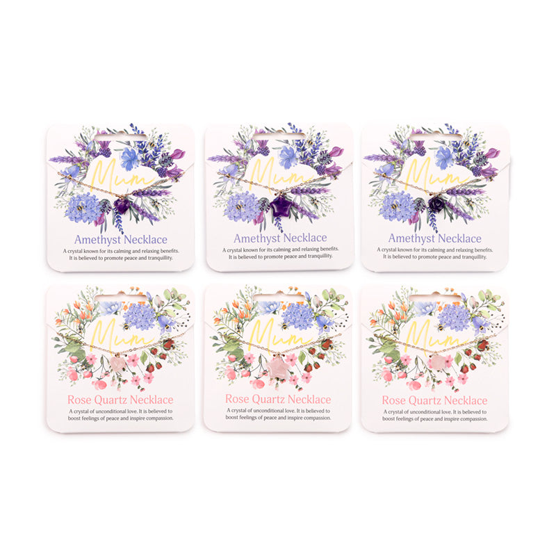 Close-up of Nectar Meadows Mum Gemstone Necklace