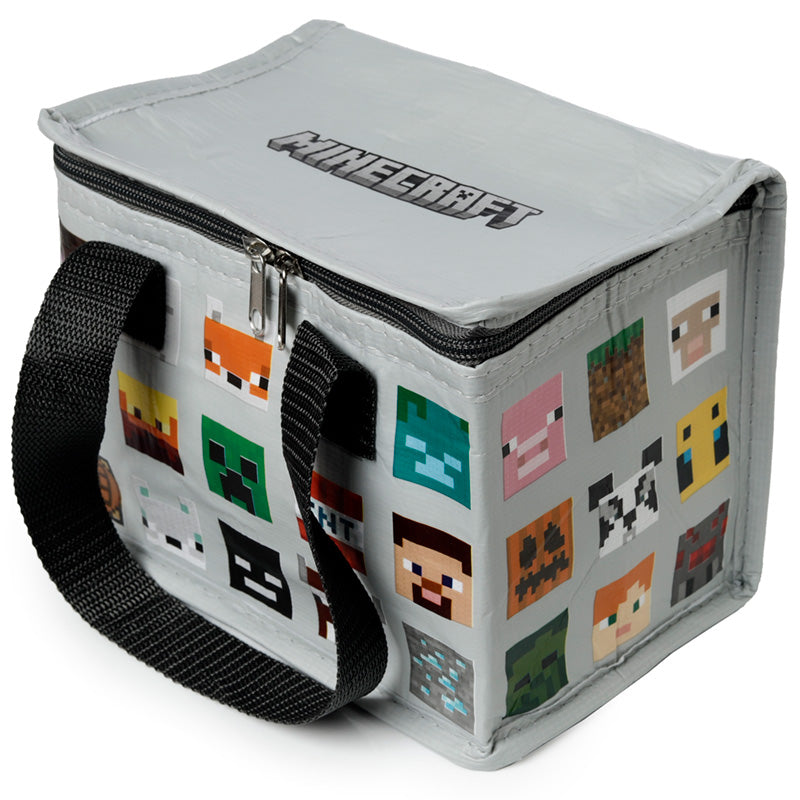 Durable handles of Minecraft Faces RPET Cool Bag