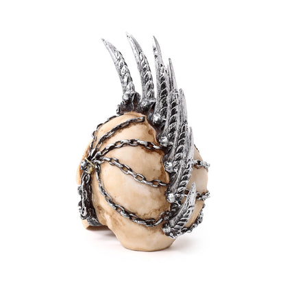 Punk Skull with Chains and Blades in home decor setting