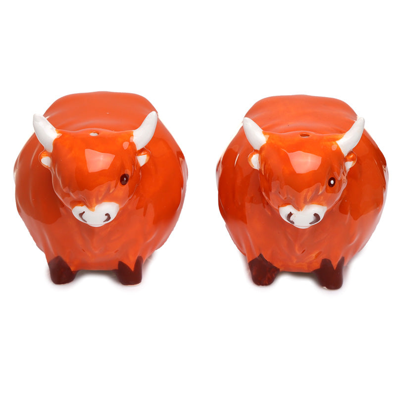 Highland Coo Ceramic Salt & Pepper Set