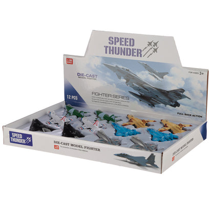 Pull Back Action Toy Fighter Jet Plane - Close Up