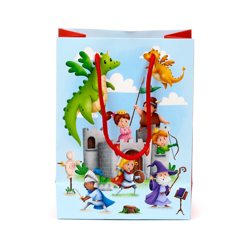 Knights & Dragons Medium Gift Bag - Displayed with Gifts