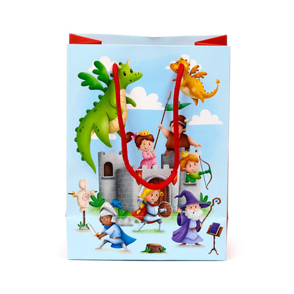 Knights & Dragons Medium Gift Bag - Displayed with Gifts