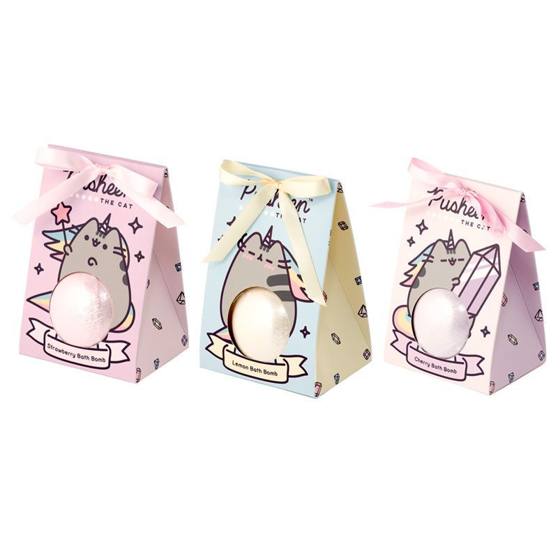 Handmade Pusheen the Cat Bath Bomb in Gift Box