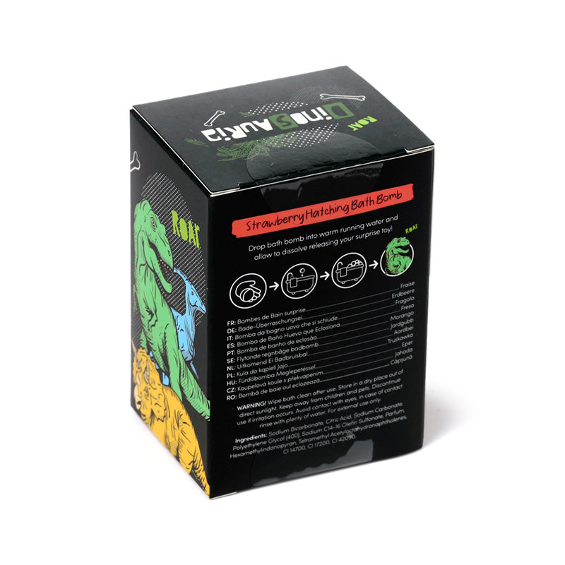 Hatching Dinosaur Bath Bomb Surrounded by Fruits