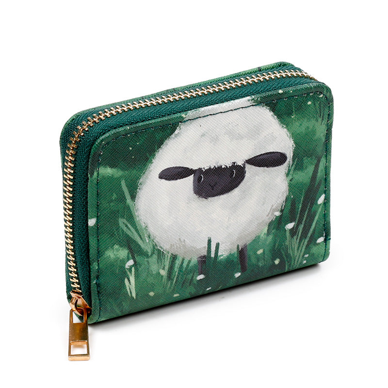 Functional Small Zip Around Wallet - Sheep
