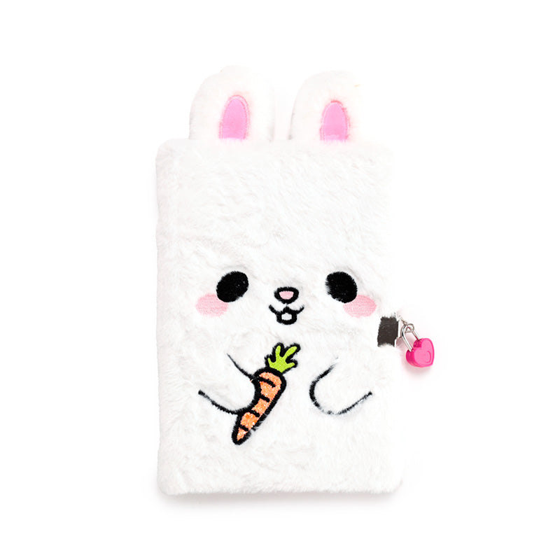 Open Plush A5 Notebook showing lined pages