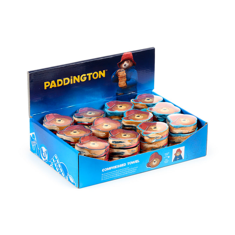 Paddington Bear Compressed Travel Towel in packaging
