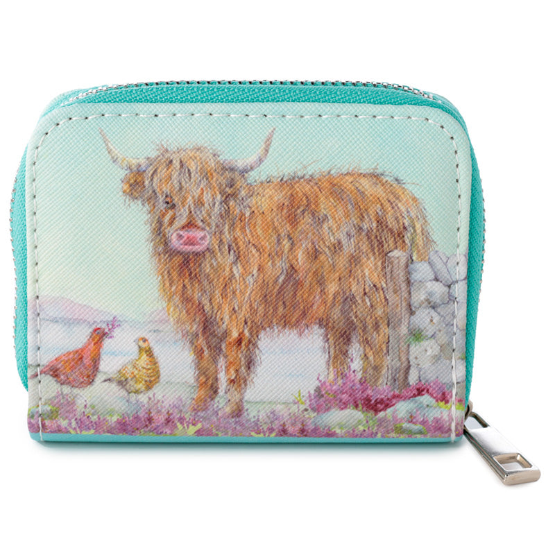 Vibrant artwork on Highland Coo Cow Wallet