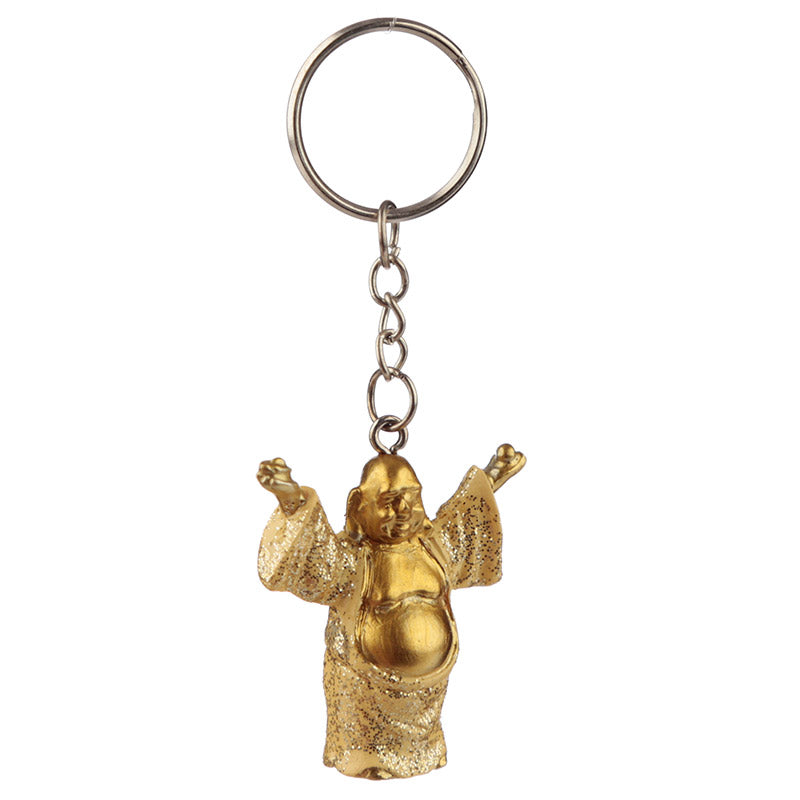 Lucky Buddha Novelty Keyring - detailed design