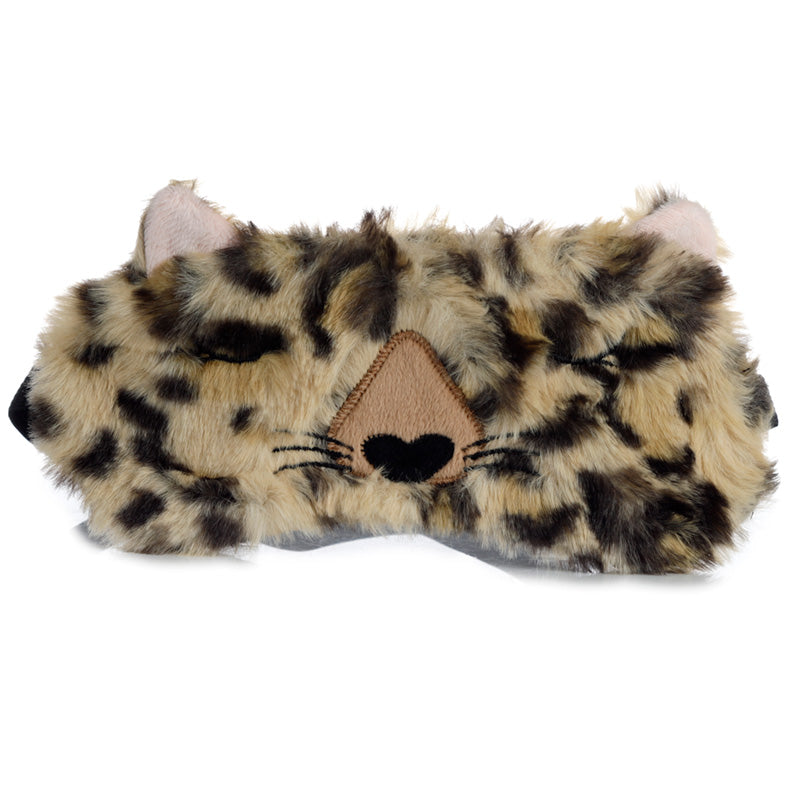 Close-up of Adoramals Leopard Eye Mask design