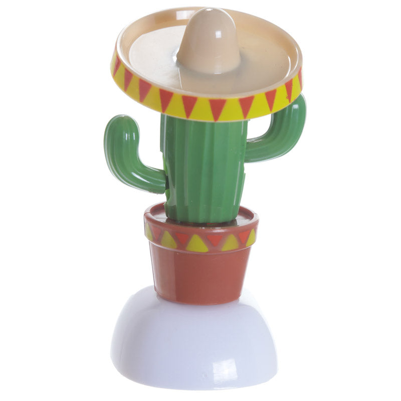 Solar Pal Cactus with Sombrero decorative piece