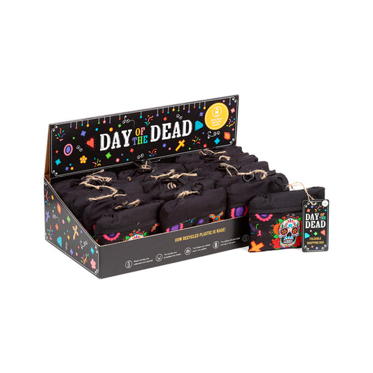 Handy Foldable Shopping Bag - Day of the Dead design