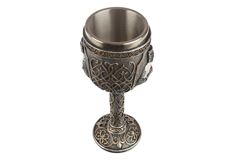 Crusader Knight Decorative Goblet in a themed decor arrangement