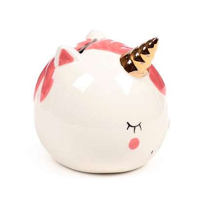 Ceramic Money Box with Colourful Unicorn Theme