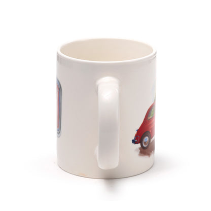 Fiat 500 Rome Porcelain Mug with tea