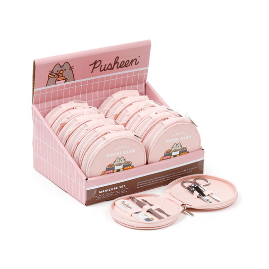5 Piece Pusheen the Cat Round Manicure Set in zip case