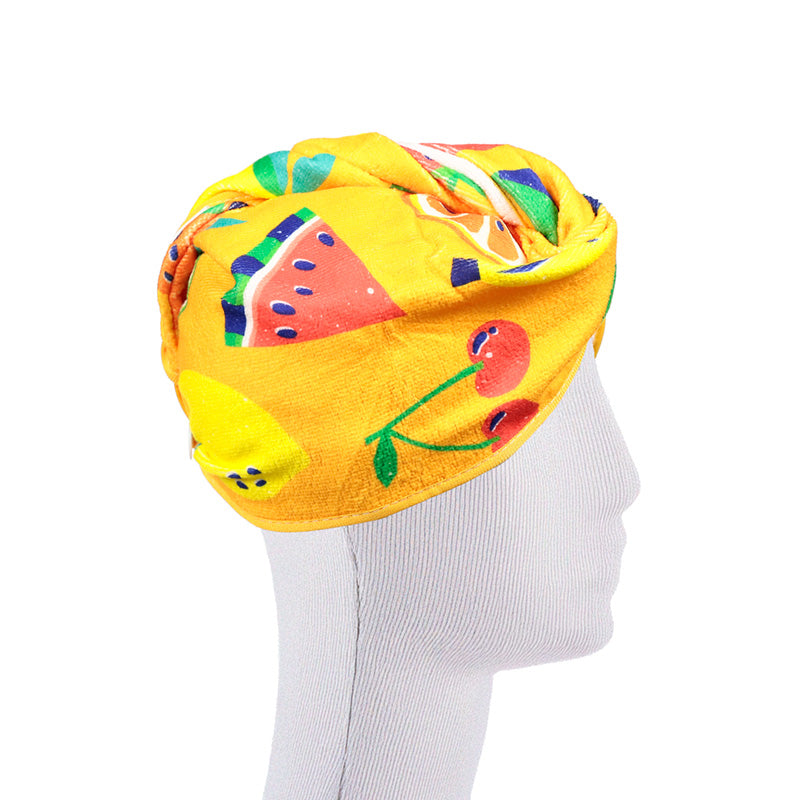 Hair Wrap Towel - Summer Fruits in use