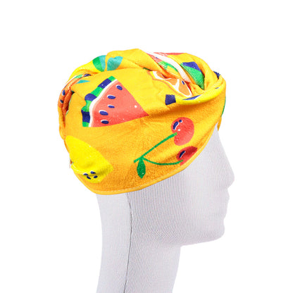 Hair Wrap Towel - Summer Fruits in use