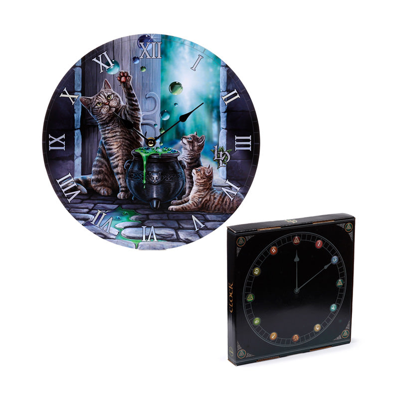 Lisa Parker Hubble Bubble Cat and Kitten Wall Clock detail