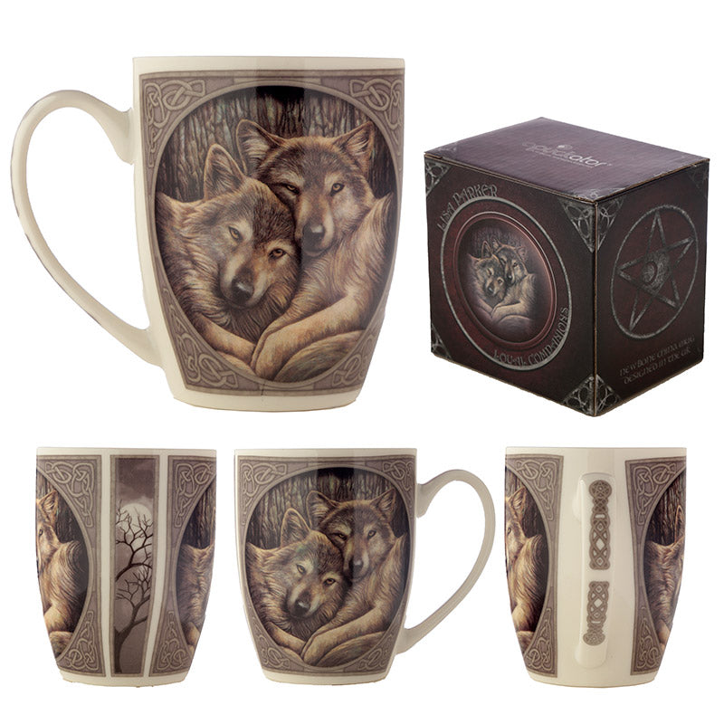 Lisa Parker Loyal Companions Wolf Porcelain Mug - Front View