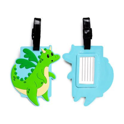 Knights and Dragons PVC Luggage Tag with travel accessories