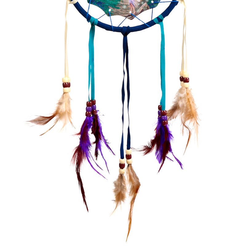Small decorative dreamcatcher with soft feathers
