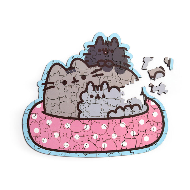 Vibrant artwork of Pusheen the Cat puzzle pieces