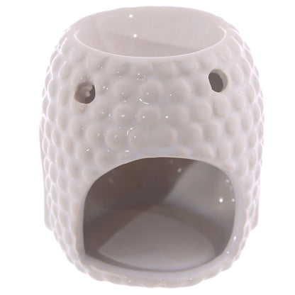 Ceramic Crackled Glaze Buddha Head Oil Burner in Home Setting