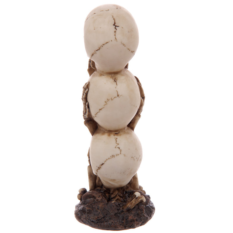 Gruesome Skull Totem Ornament in a gothic themed decor setup