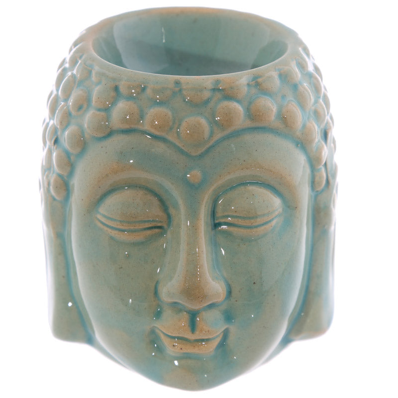 Ceramic Buddha Head Oil Burner - Side View