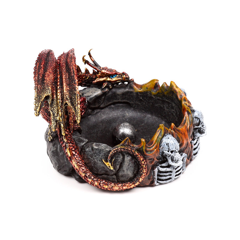Dark Legends Dragon Incense Burner with fiery ring