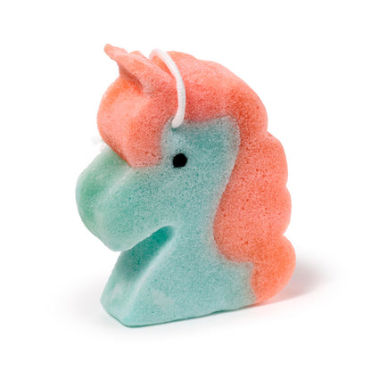 Unicorn Magic Soap Sponge displayed in a bathroom