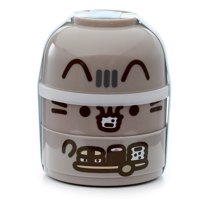 Pusheen the Cat Bento Round Stacked Lunch Box - Front View