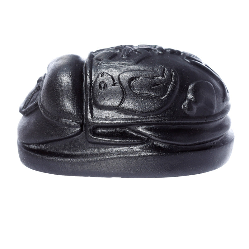 Side view of Black Egyptian Scarab Ornament