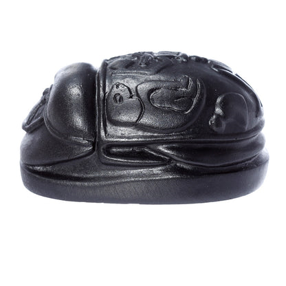 Side view of Black Egyptian Scarab Ornament