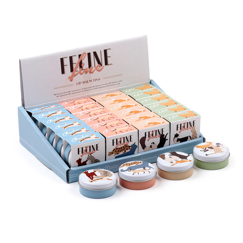 Feline Fine Cats Lip Balm in a Tin - Front View