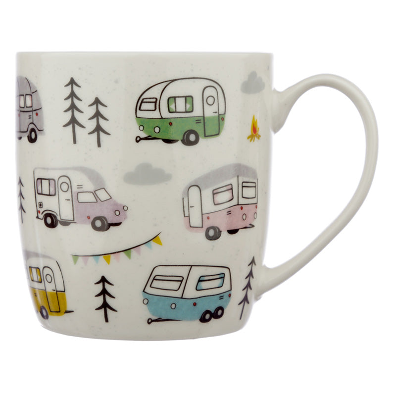 Wildwood Caravan Porcelain Mug with whimsical design