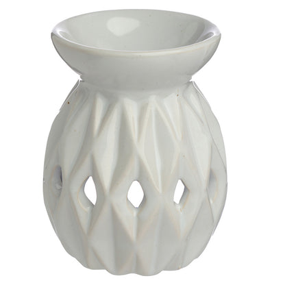 Ceramic Origami Design Eden Oil and Wax Burner - Displayed with Wax Melts