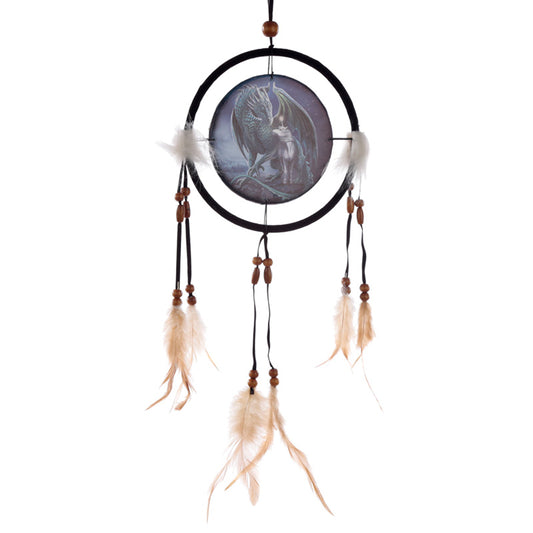 Small Dreamcatcher featuring Lisa Parker's Protector of Magick Dragon